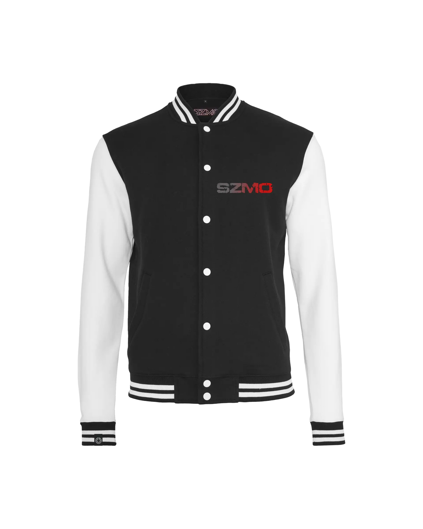 SZMO College Jacke Baby Godzilla JDM Cartoon R32 GTR Varsity Style Vorderansicht Detail
