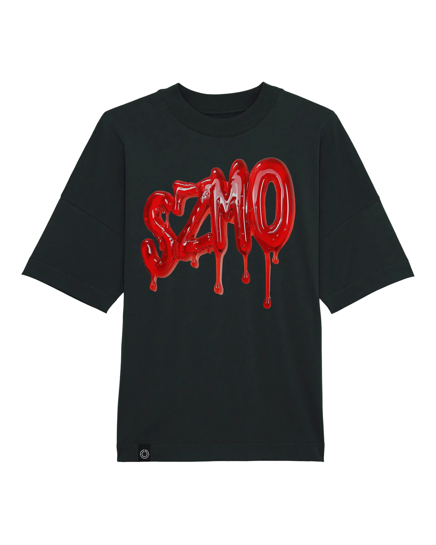 SZMO R34 Skyline Rückleuchten T-Shirt Schwarz Oversize JDM Vorderansicht Detail