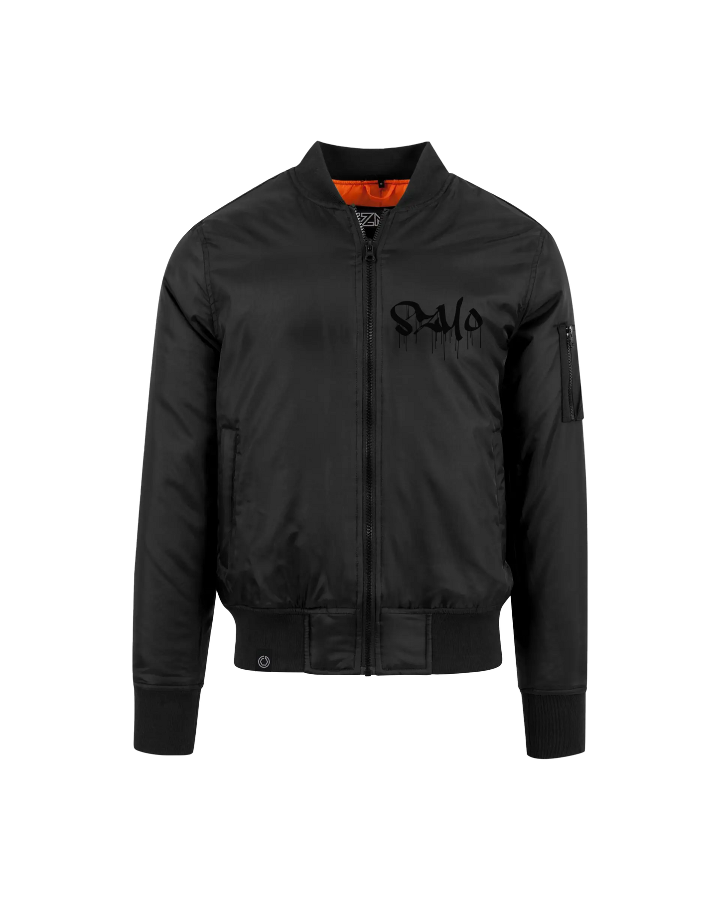 SZMO Bomber Jacke Stabile Zehn Meter Optik Graffiti Drip Design Tuning Szene Vorderansicht Detail