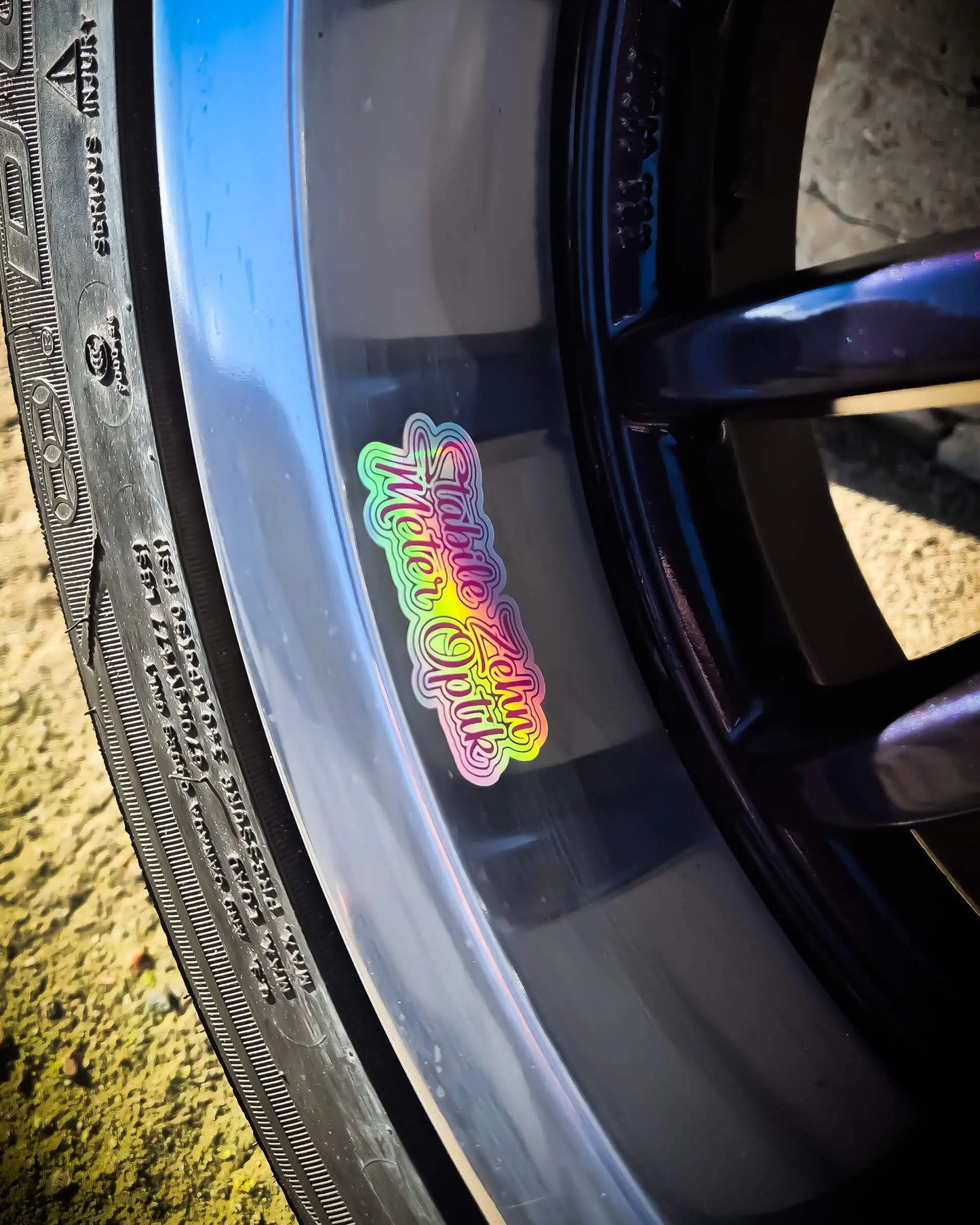 SZMO - Stabile Zehn Meter Optik Sticker Holo Lila Pink Nahaufnahme Tuning Automotive