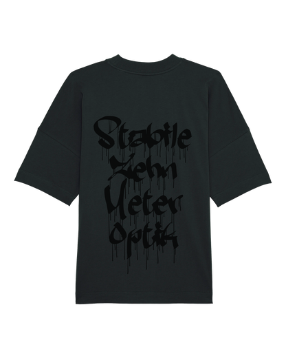 Stabile Zehn Meter Optik Black/Black Oversize T-Shirt