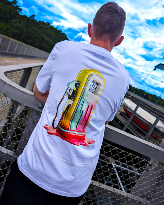 SZMO Candy Zapfsäule T-Shirt Bunt Retro Vibe Streetwear Rückansicht 