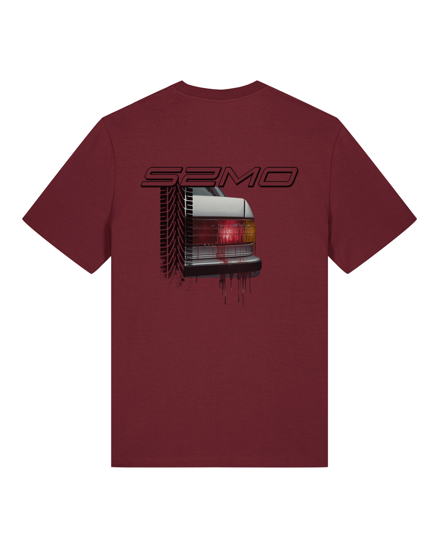 SZMO E30 Rückleuchten T-Shirt Heckansicht Klassiker Rückansicht Detail