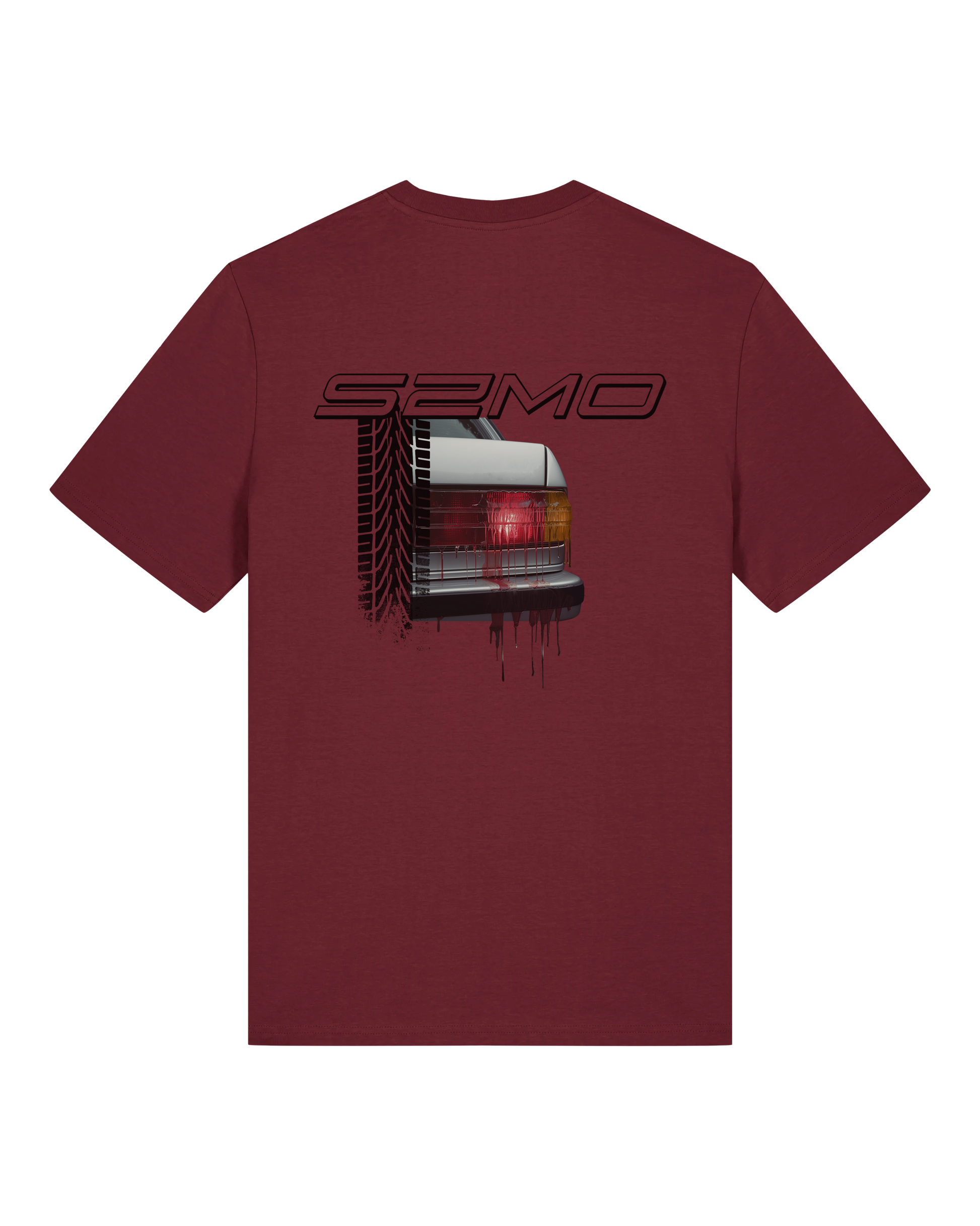 SZMO E30 Rückleuchten T-Shirt Heckansicht Klassiker Rückansicht Detail