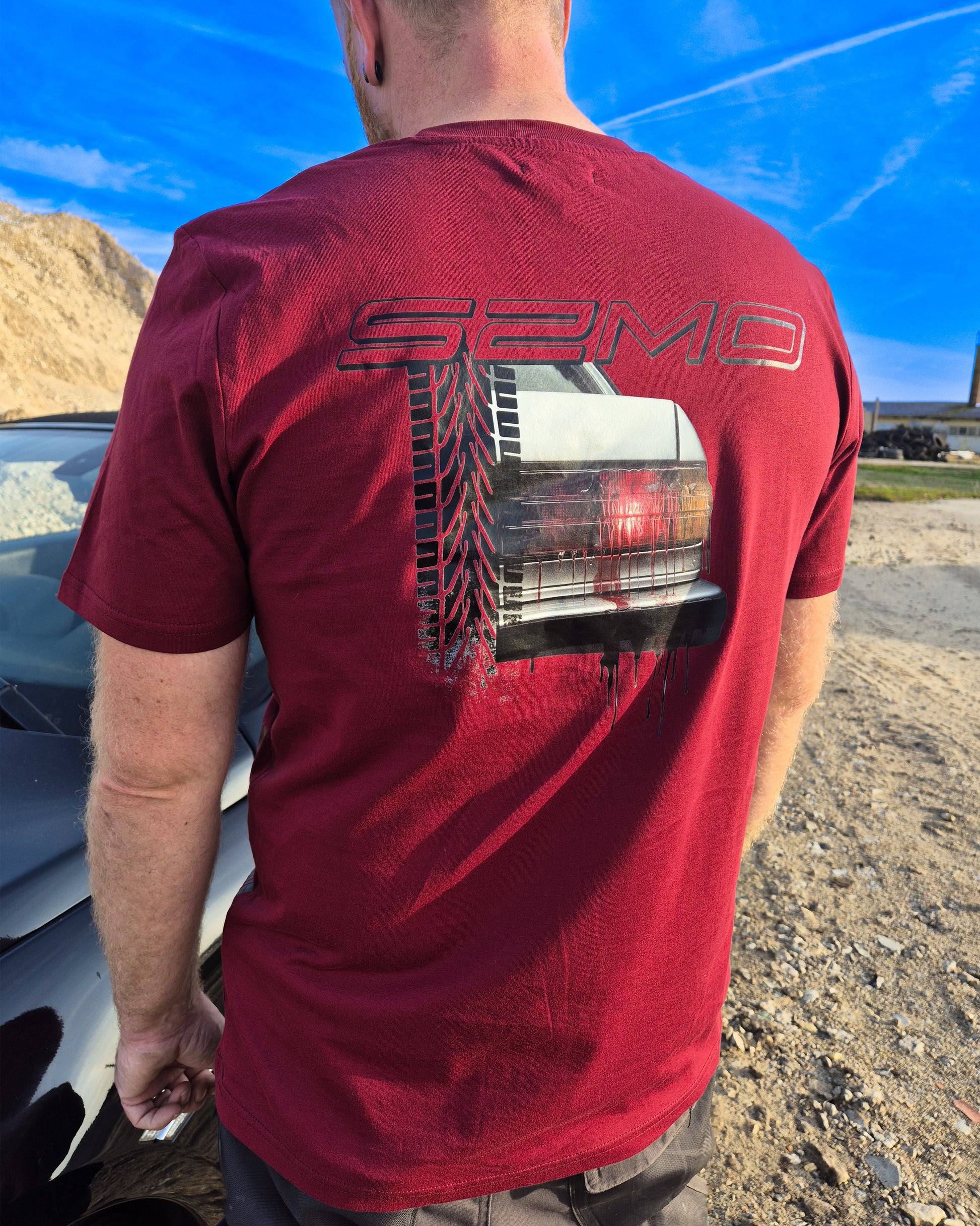 SZMO E30 Rückleuchten T-Shirt Heckansicht Klassiker Rückansicht