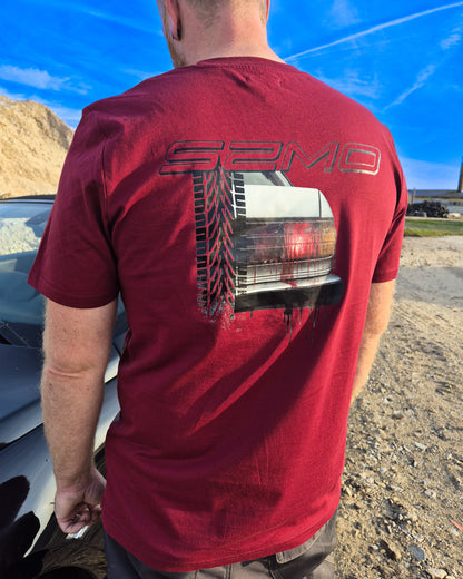 SZMO E30 Rückleuchten T-Shirt Heckansicht Klassiker Rückansicht