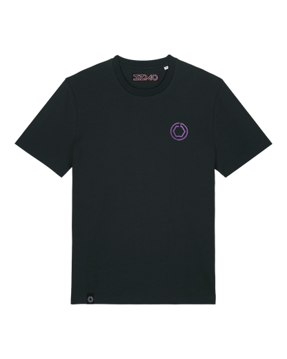 SZMO E36 Cabrio T-Shirt Violett Youngtimer Tuning Mode Vorderansicht Detail