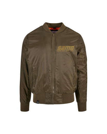 SZMO R32 Sedan Bomber Jacke Skyline Viertürer JDM Streetwear Vorderansicht Detail