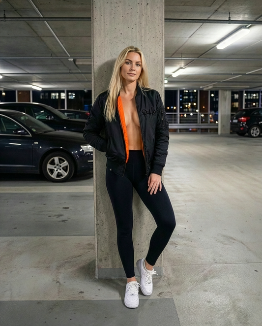 SZMO Bomber Jacke Stabile Zehn Meter Optik Graffiti Drip Design Tuning Szene Vorderansicht