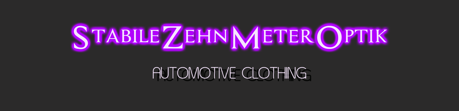 SZMO Stabile Zehn Meter Optik Automotive Clothing Website Banner