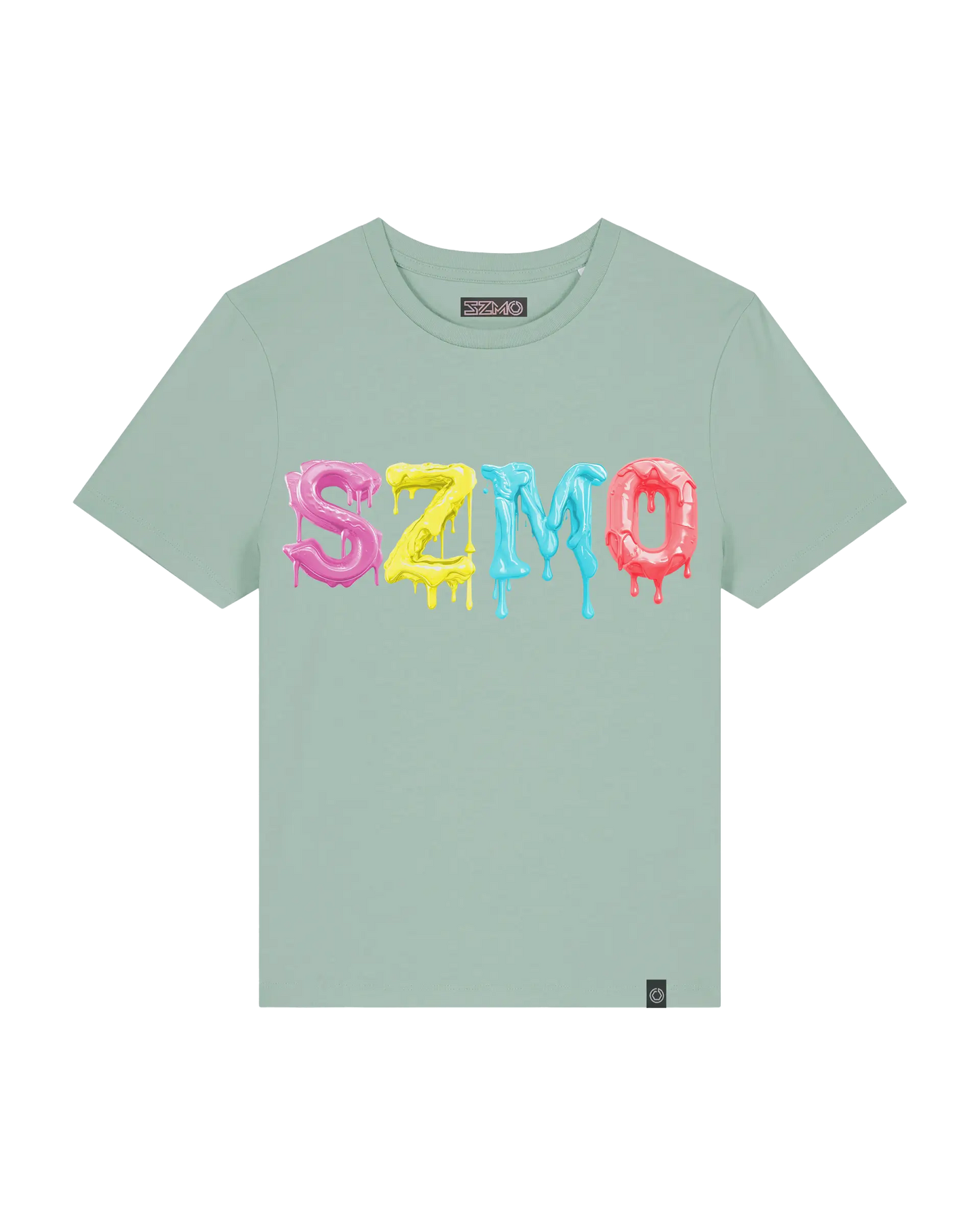 SZMO Candy Zapfsäule Damen T-Shirt Bunt Retro Vibe Streetwear Cargirl Vorderansicht Detail