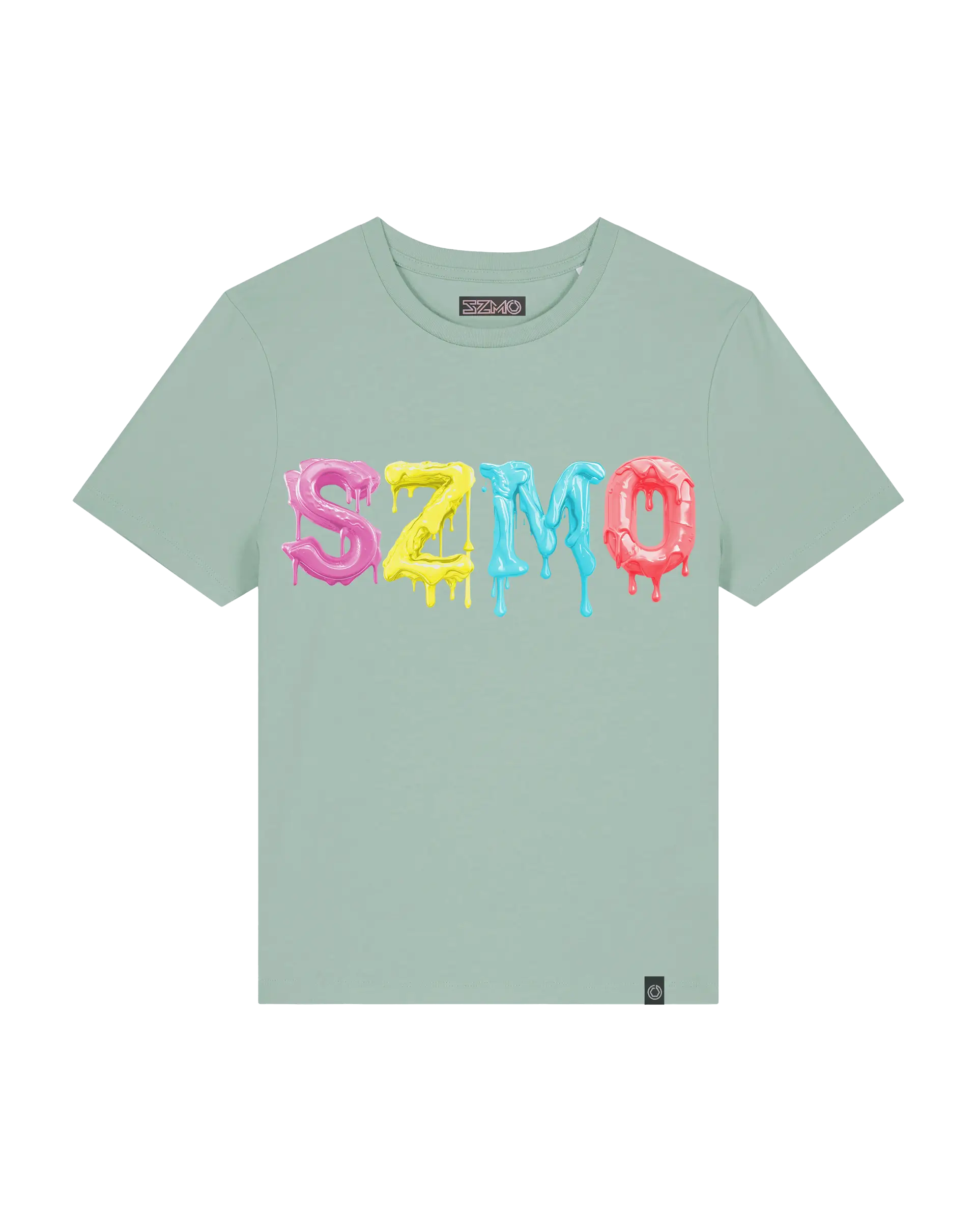 SZMO Candy Zapfsäule Damen T-Shirt Bunt Retro Vibe Streetwear Cargirl Vorderansicht Detail