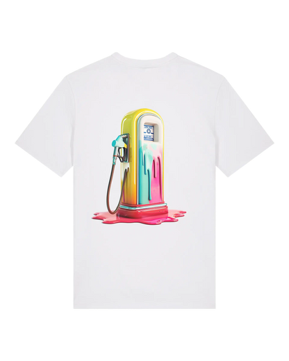 SZMO Candy Zapfsäule T-Shirt Bunt Retro Vibe Streetwear Rückansicht Detail