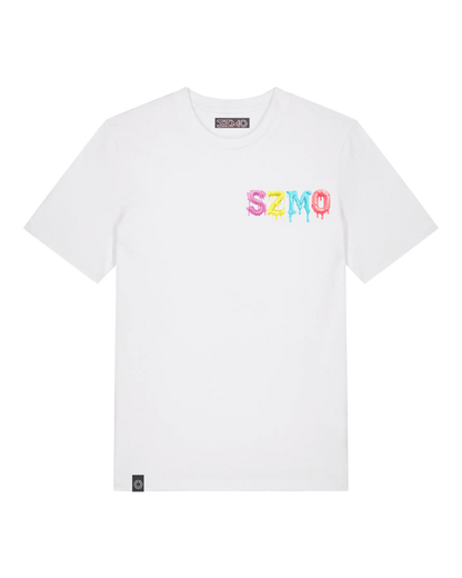 SZMO Candy Zapfsäule T-Shirt Bunt Retro Vibe Streetwear Vorderansicht Detail