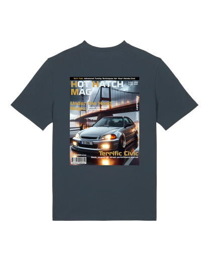 SZMO Collectors Edition T-Shirt Februar EJ9 Hatchback JDM Tuning Style Rückansicht Detail