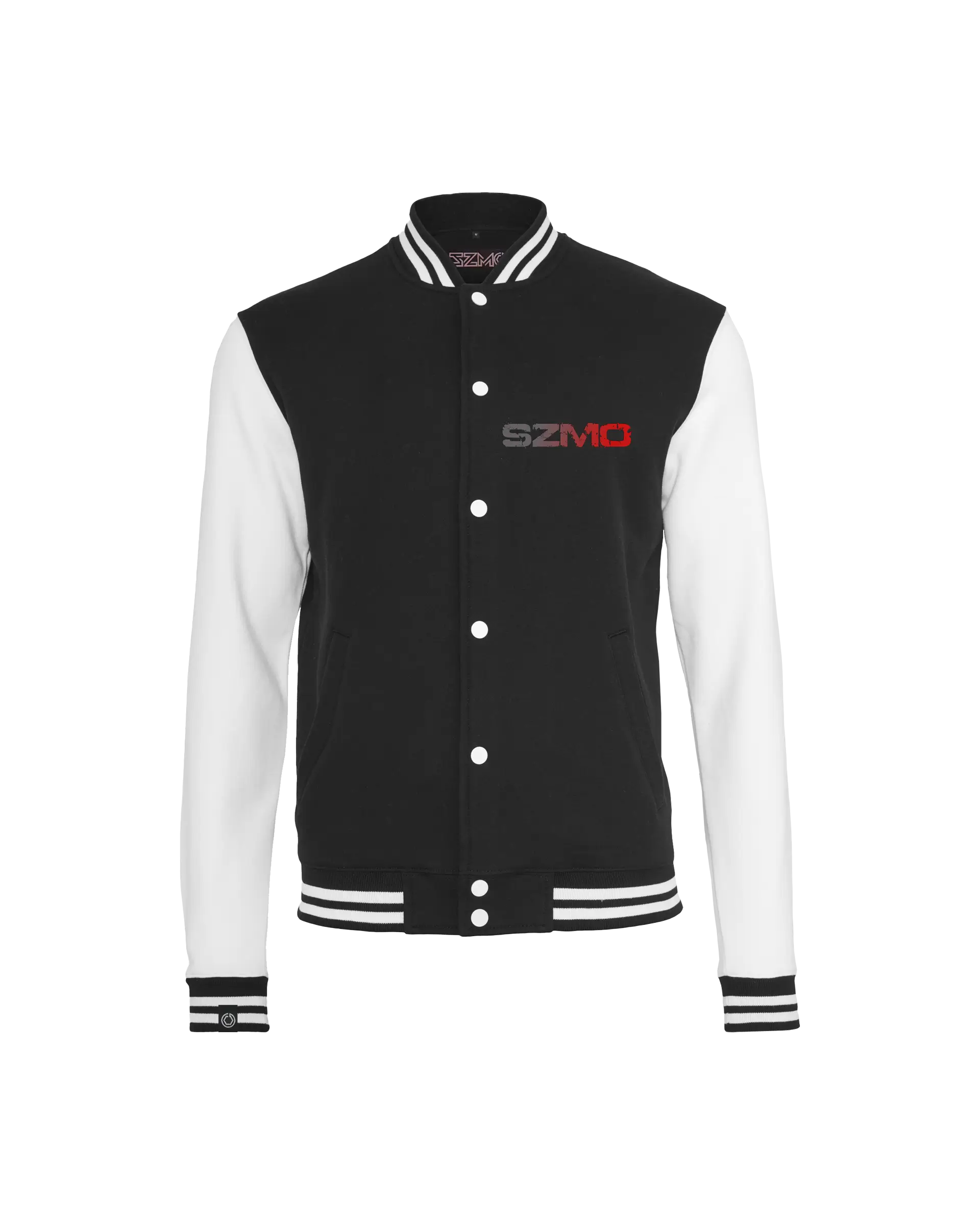 SZMO College Jacke Baby Godzilla JDM Cartoon R32 GTR Varsity Style Vorderansicht Detail