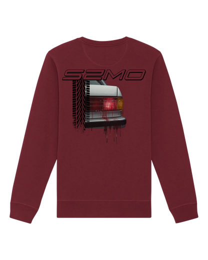 SZMO E30 Rückleuchten Pullover Crewneck Rückansicht Detail
