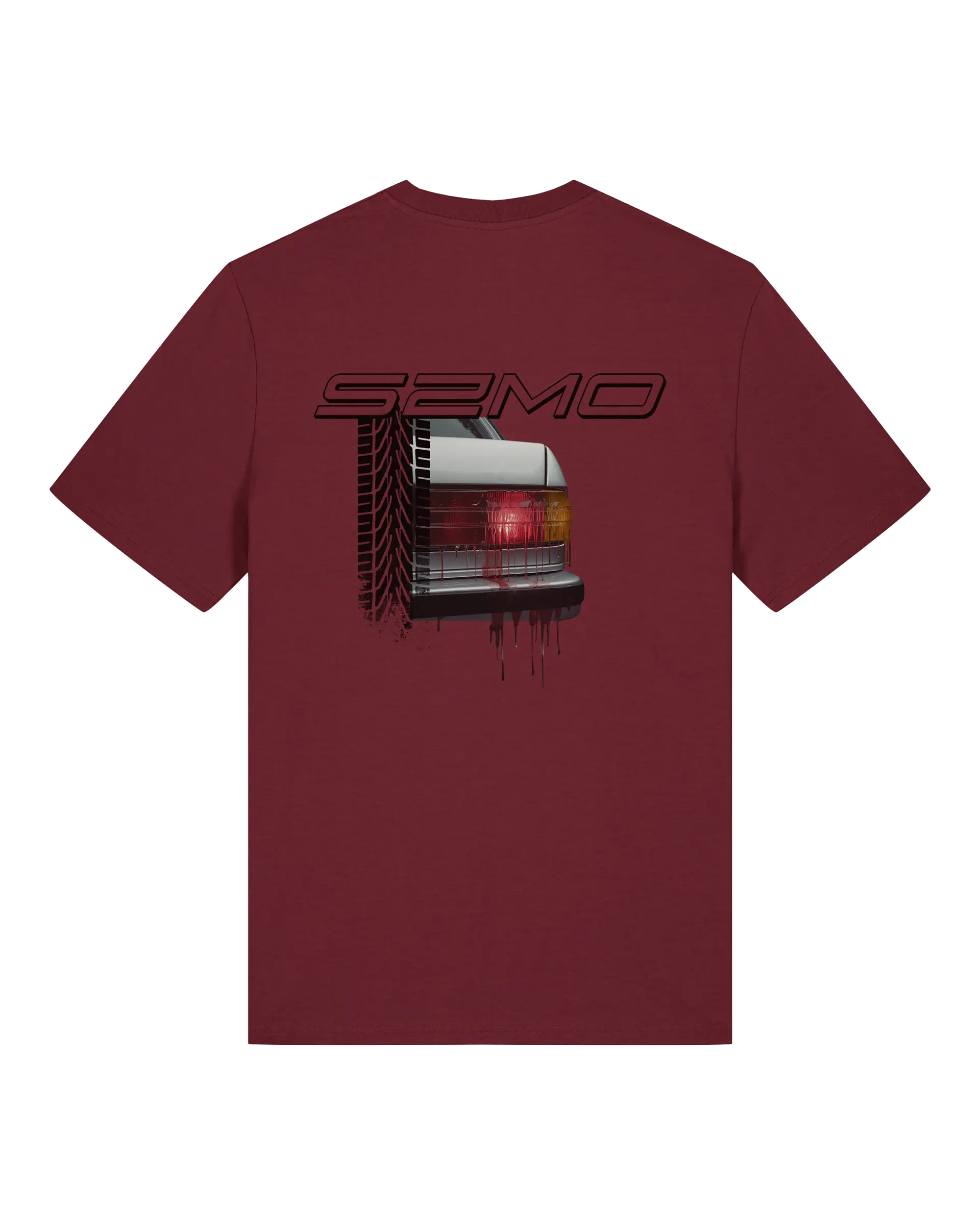 SZMO E30 Rückleuchten T-Shirt Heckansicht Klassiker Rückansicht Detail