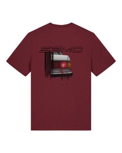 SZMO E30 Rückleuchten T-Shirt Heckansicht Klassiker Rückansicht Detail