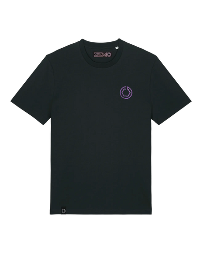 SZMO E36 Cabrio T-Shirt Violett Youngtimer Tuning Mode Vorderansicht Detail