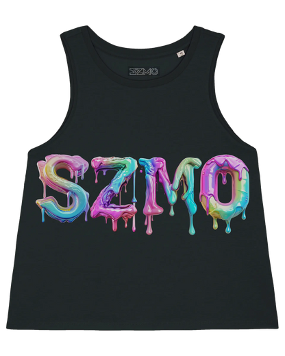 SZMO Lolli Cropped Top Cargirl Shirt Automotive Fashion Vorderansicht Detail