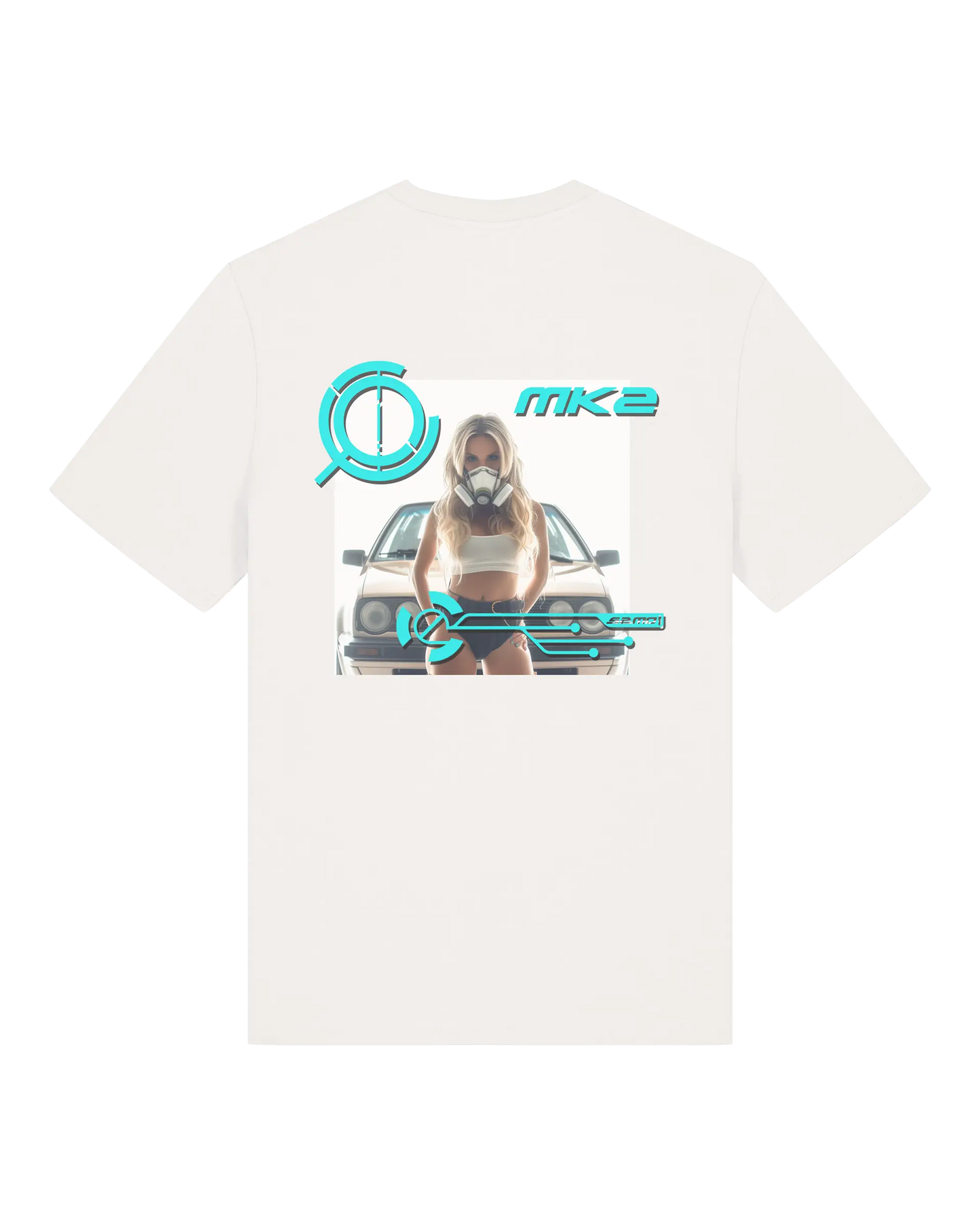 SZMO MK2 Tech T-Shirt Technische Zeichnung Golf Tuning Rückansicht Detail