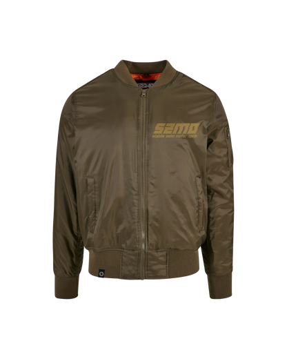SZMO R32 Sedan Bomber Jacke Skyline Viertürer JDM Streetwear Vorderansicht Detail