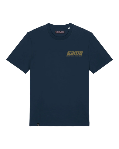 SZMO R32 Skyline Sedan T-Shirt Blau JDM Klassiker Vorderansicht Detail