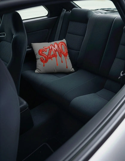 SZMO Kissen R34 Skyline Rückleuchten Design JDM Deko Sofa Rückansicht