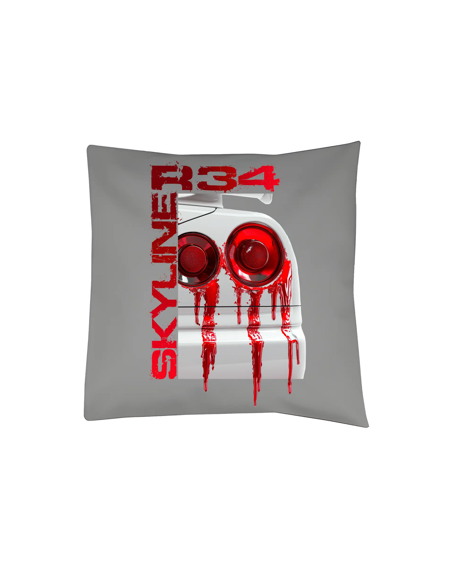 SZMO Kissen R34 Skyline Rückleuchten Design JDM Deko Sofa Vorderansicht Detail