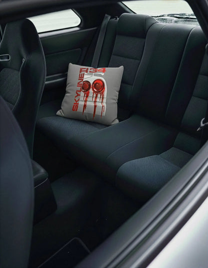 SZMO Kissen R34 Skyline Rückleuchten Design JDM Deko Sofa Vorderansicht