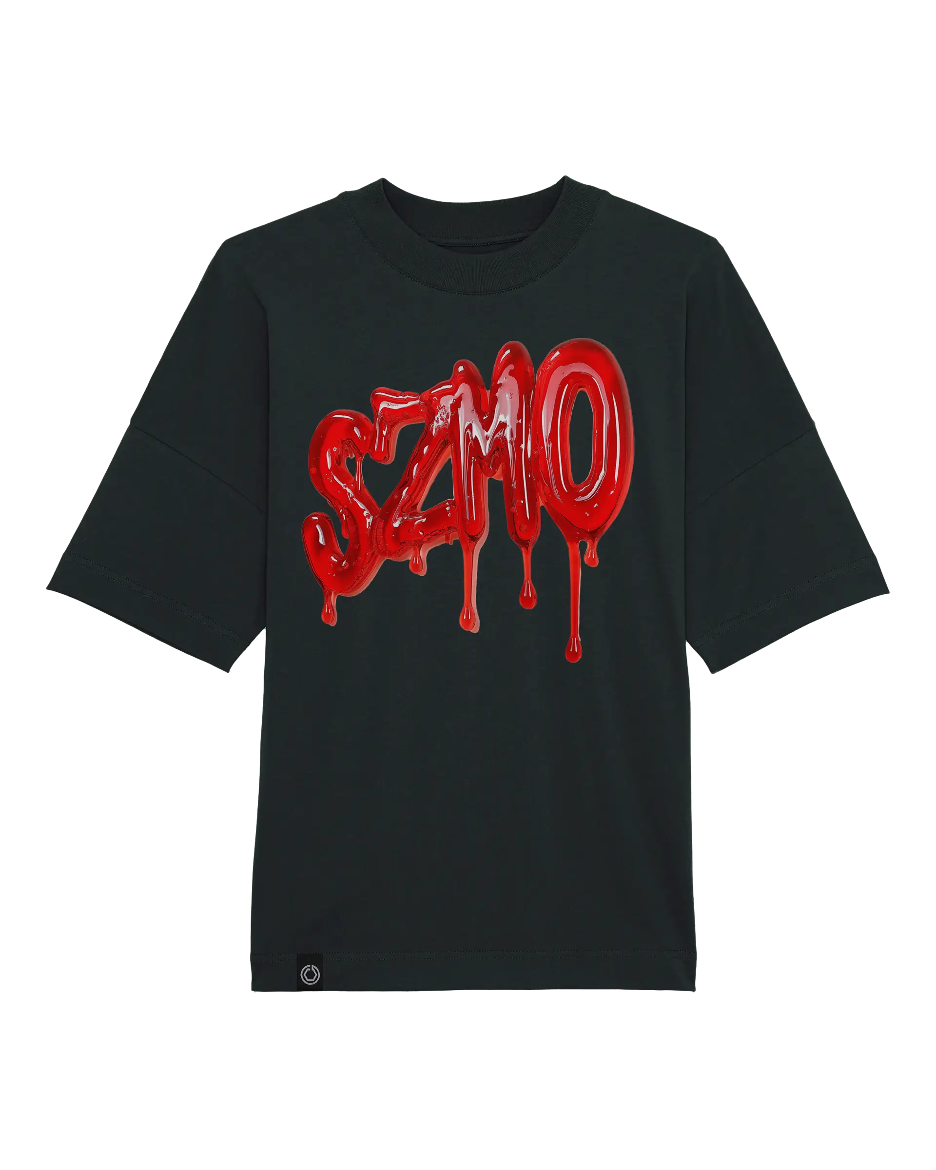 SZMO R34 Skyline Rückleuchten T-Shirt Schwarz Oversize JDM Vorderansicht Detail
