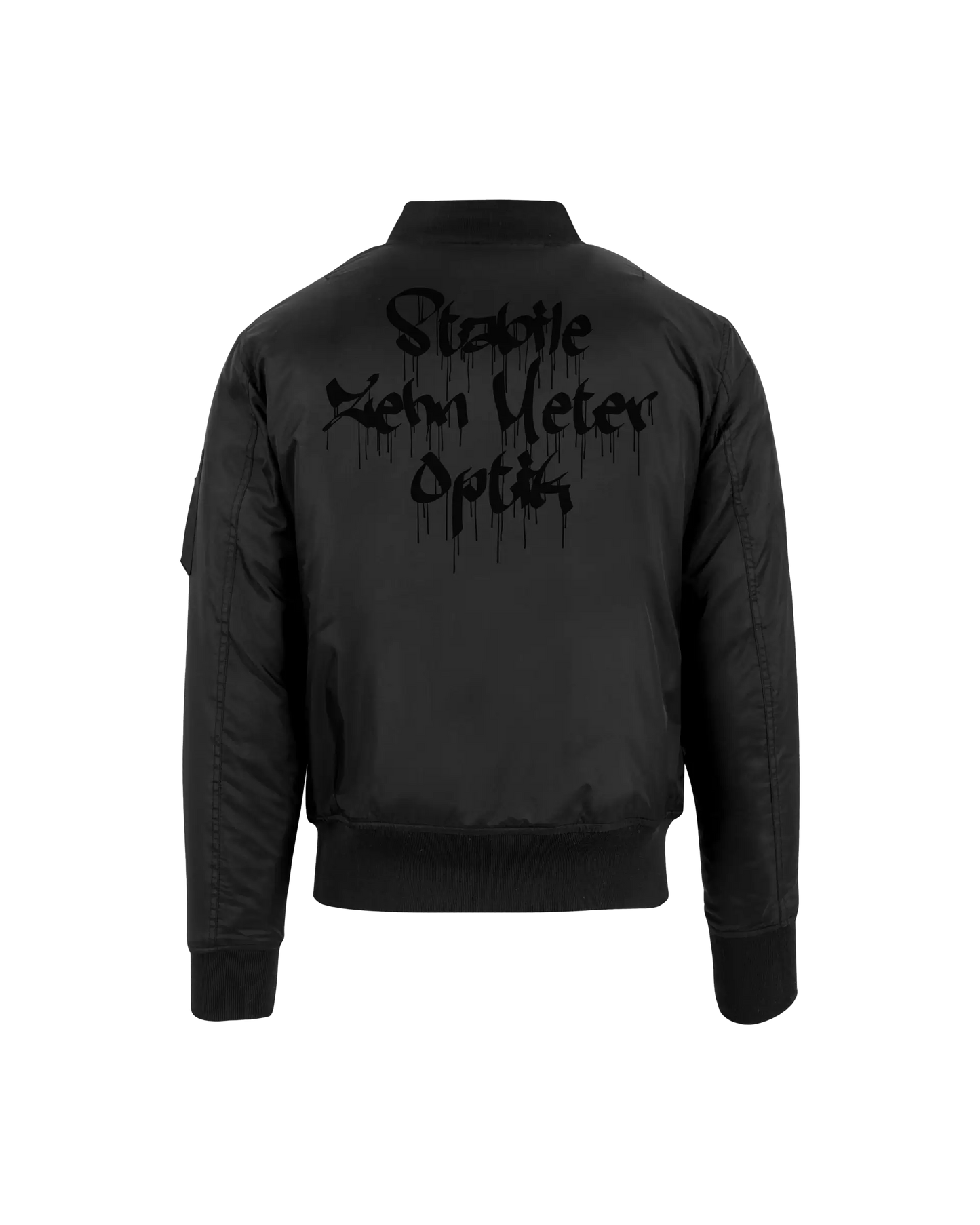 SZMO Bomber Jacke Stabile Zehn Meter Optik Graffiti Drip Design Tuning Szene Rückansicht Detail