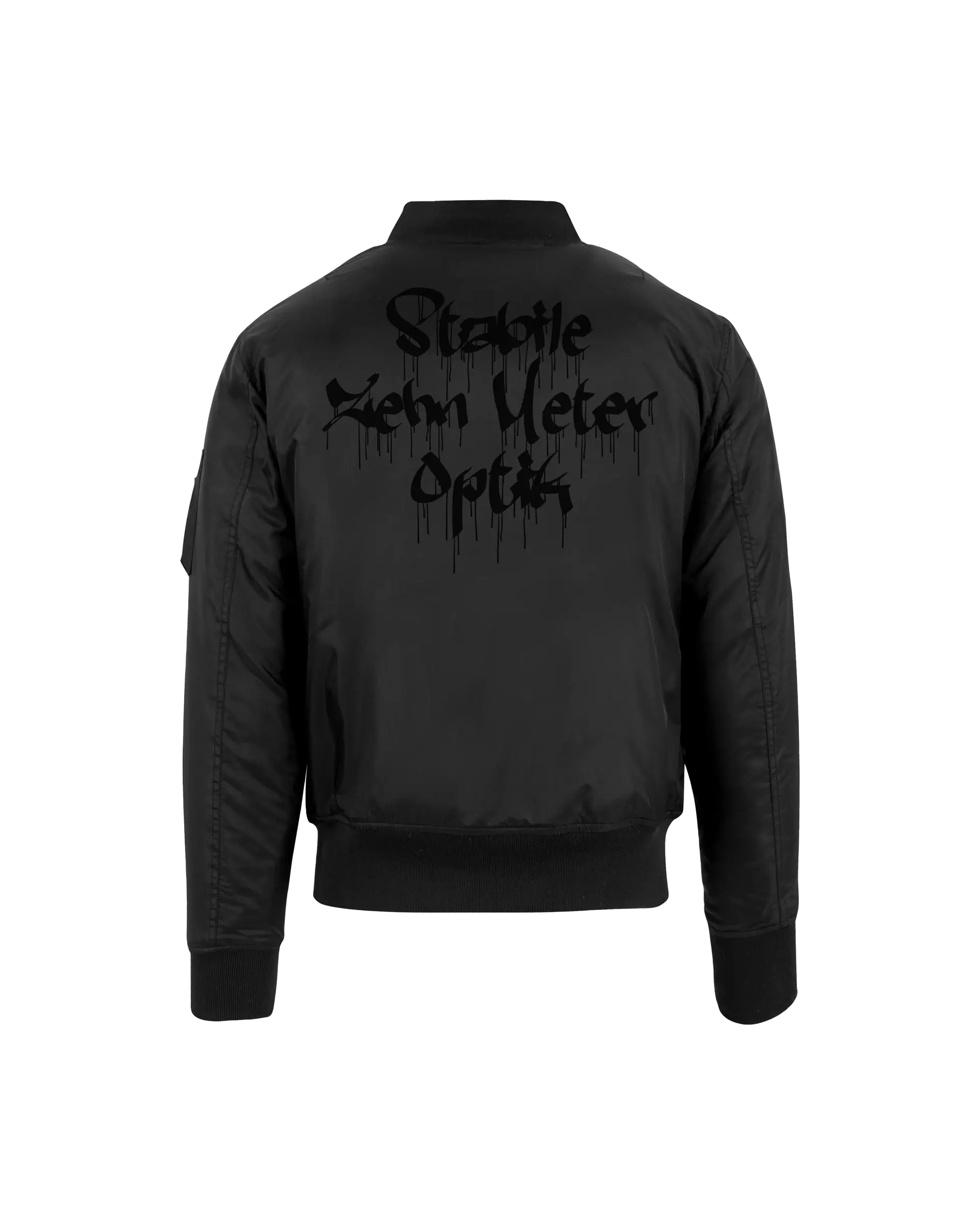 SZMO Bomber Jacke Stabile Zehn Meter Optik Graffiti Drip Design Tuning Szene Rückansicht Detail