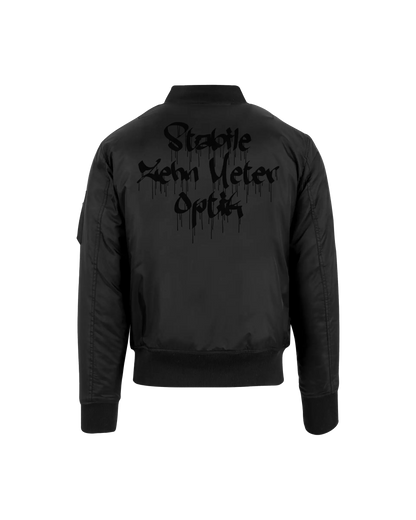 SZMO Bomber Jacke Stabile Zehn Meter Optik Graffiti Drip Design Tuning Szene Rückansicht Detail
