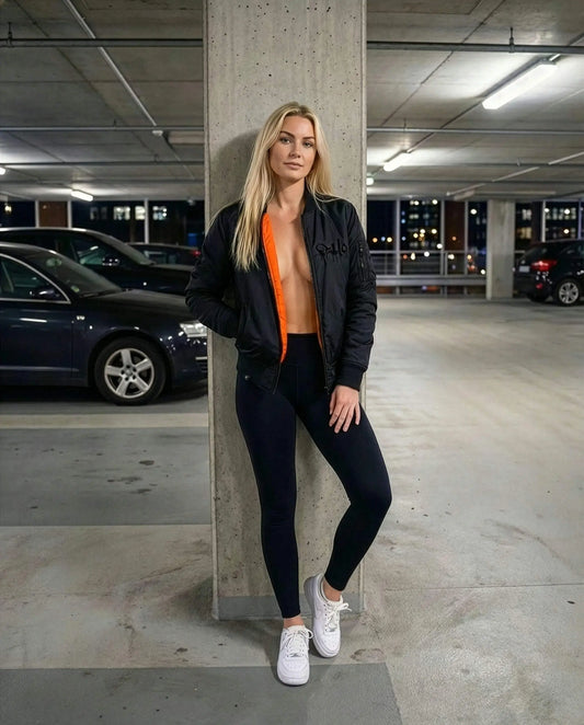 SZMO Bomber Jacke Stabile Zehn Meter Optik Graffiti Drip Design Tuning Szene Vorderansicht