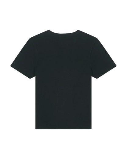 SZMO Neon Logo Damen T-Shirt Schwarz leuchtender Print Cargirl Rückansicht Detail